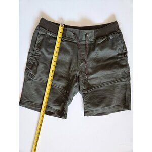 H&M Divided Men Medium Olive Green Twill Shorts Elastic Waist Drawstring Casual